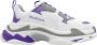 Balenciaga Witte Paarse Sportschoenen Triple S Stijl Wit Dames - Thumbnail 1