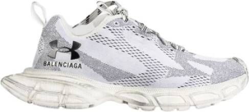 Balenciaga Witte Sneakers met Versleten Effect Gray Heren