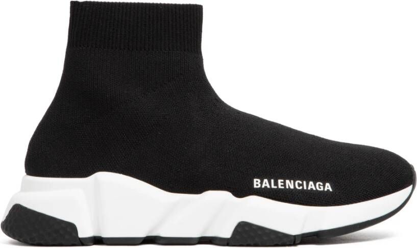 Balenciaga Zwarte Sneakers met 3D Gebreid Bovenwerk Black Dames