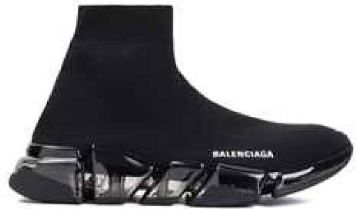 Balenciaga Zwarte Speed 2.0 LT Clearsole Sneakers Black Heren