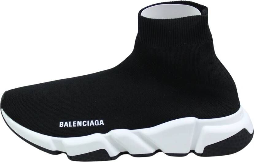 Balenciaga Zwart Wit Speed Trainer Sneakers Black Heren