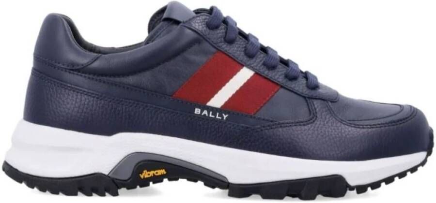 Bally Blauwe Lint Sneakers Blue Heren