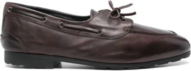 Bally Bruin Leren Veterschoenen Brown Heren