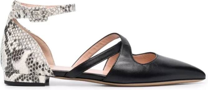 Bally Casual Zwarte Schapenleren Sandalen Black Dames