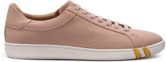 Bally Elegant Pink Cotton Leather Sneakers Pink Dames