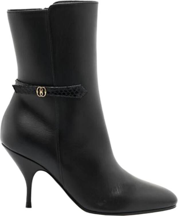 Bally Elegante Enkellaarzen met 85mm Hak Black Dames