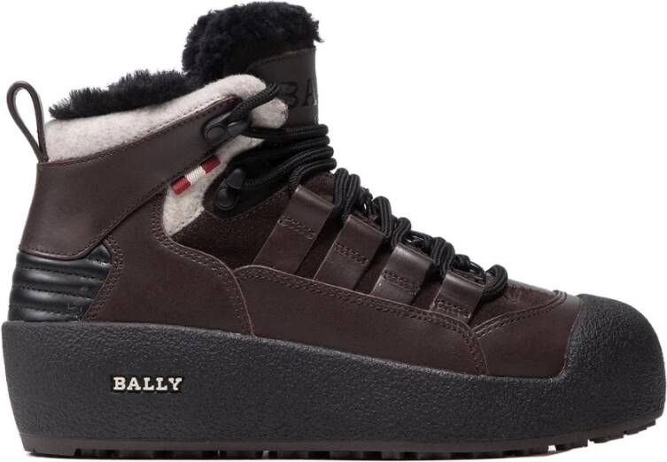 Bally Enkellaarzen met bontvoering Brown Dames