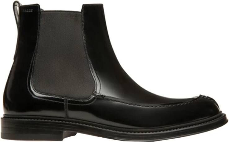 Bally Geborsteld leren enkellaarzen Black Heren