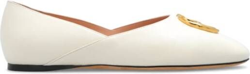 Bally Gerry Ballerinas met Gouden Metalen Detail White Dames