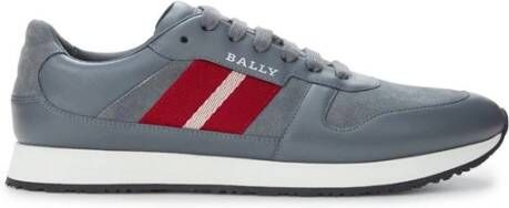 Bally Grijze Leren Sneaker Gray Heren