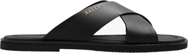 Bally Iconische Platte Zomer Sandalen Black Heren