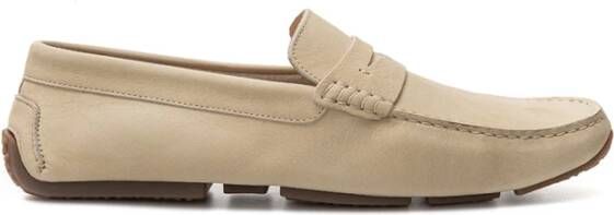 Bally Klassieke Leren Loafers voor Mannen Beige Heren