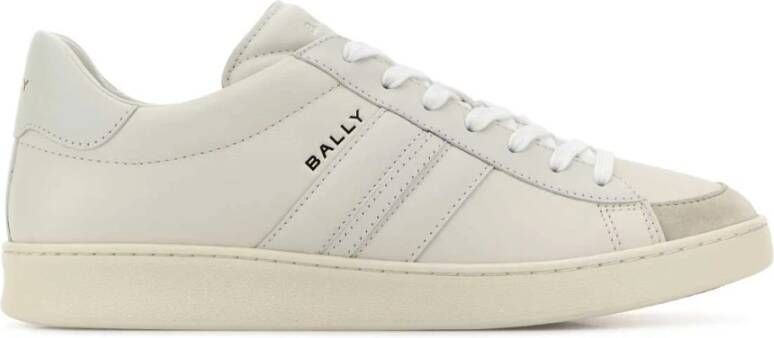 Bally Klassieke witte leren sneakers White Heren