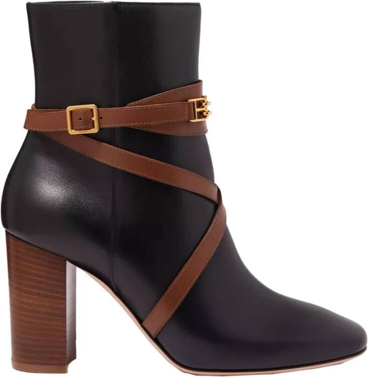 Bally Leren Enkellaarzen Black Dames