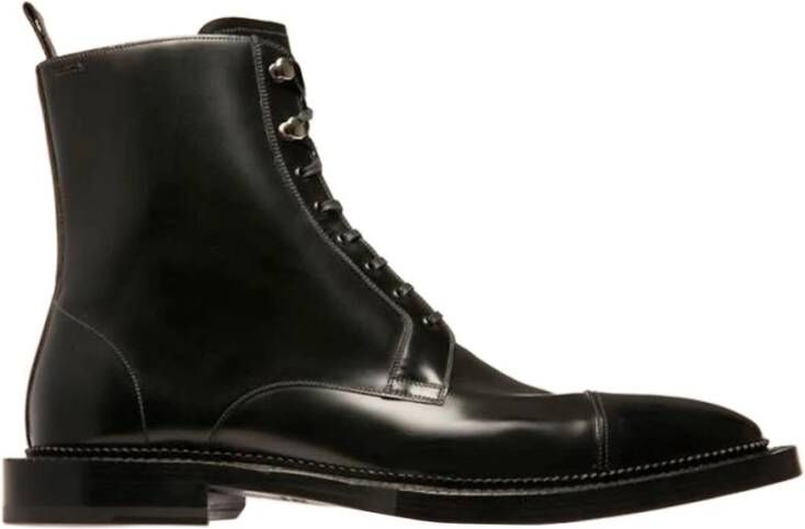 Bally Leren Enkellaarzen Black Heren