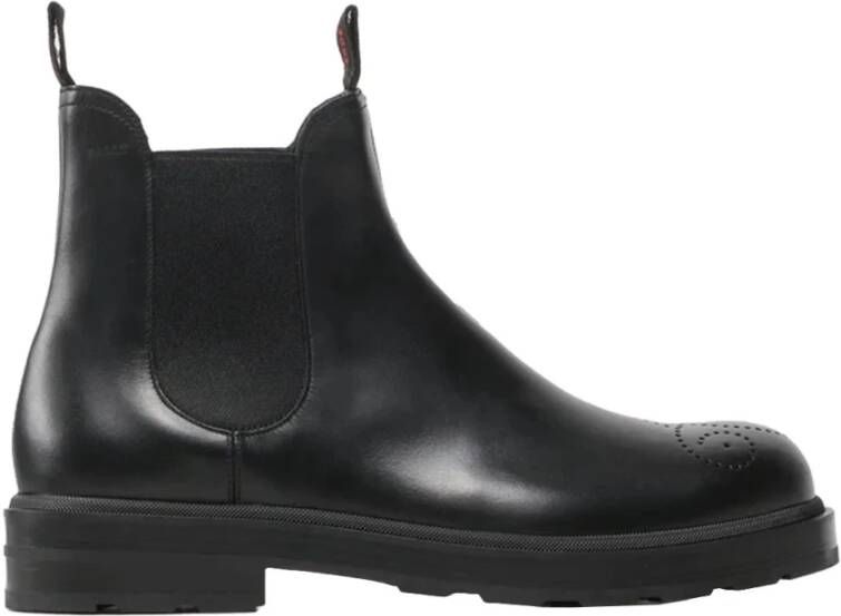 Bally Leren Enkellaarzen Black Heren