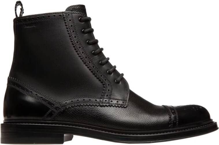 Bally Leren Enkellaarzen Black Heren