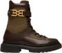 Bally Leren enkellaarzen met gouden logo Brown Dames - Thumbnail 1