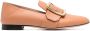 Bally Leren Loafers met Gouden Gesp Beige Dames - Thumbnail 1