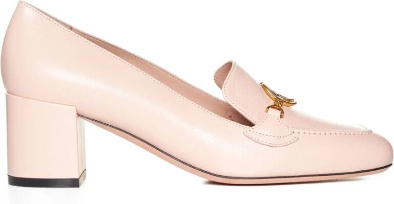 Bally Leren pumps met kettingdetail Pink Dames