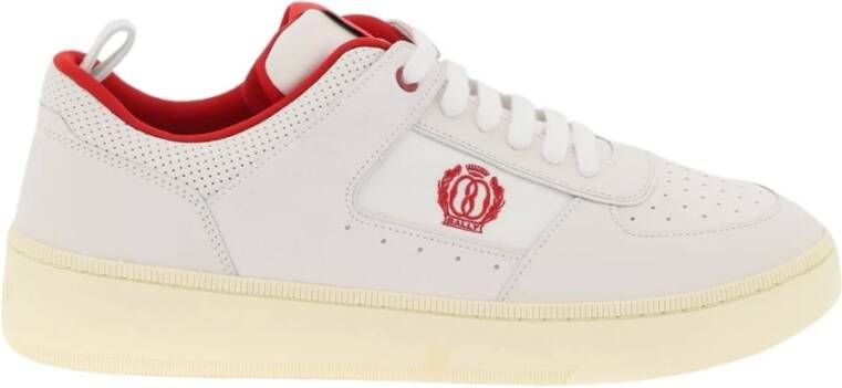 Bally Leren Riweira Sneakers met Suède Inzetstukken White Heren