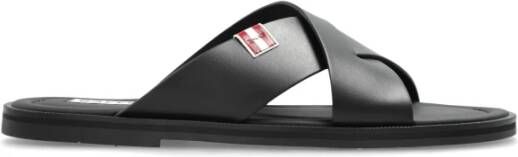 Bally Leren slides Glorany Black Heren