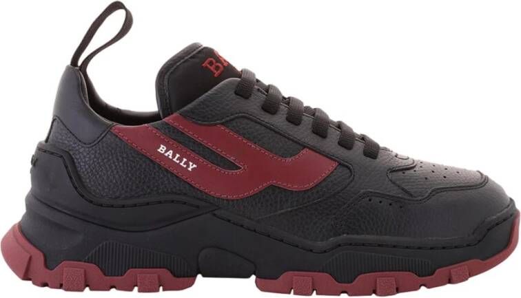 Bally Leren Sneakers Black Heren