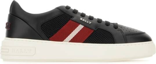 Bally Leren Sneakers voor Mannen Black Heren