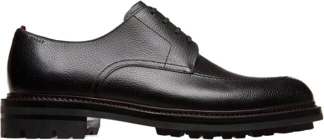 Bally Leren Veterschoenen Black Heren