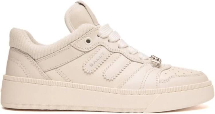 Bally Logo Print Leren Sneakers White Dames