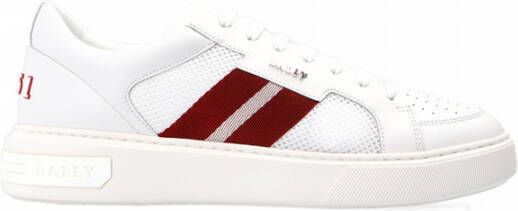 Bally Witte Sneakers Regular Fit Geschikt voor Alle Temperaturen 100% Leer White Heren