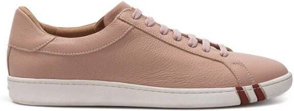 Bally Rosa Leder Sneaker Pink Heren