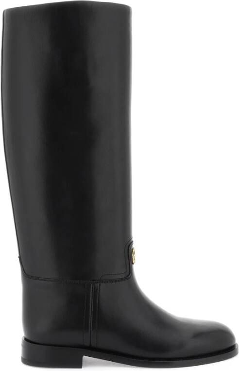 Bally Leren Huntington Laarzen Modern Redesign Black Dames