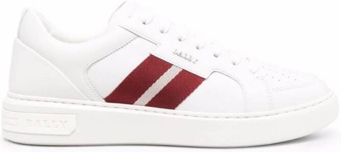 Bally Witte Sneakers Regular Fit Geschikt voor Alle Temperaturen 100% Leer White Heren