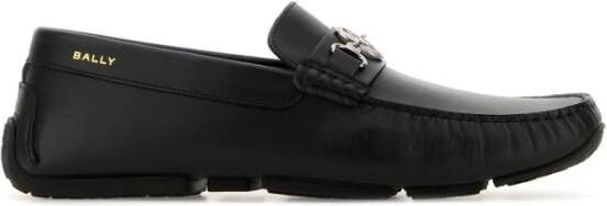 Bally Stijlvolle zwarte leren loafers Black Heren