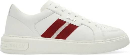 Bally Witte Sneakers Regular Fit Geschikt voor Alle Temperaturen 100% Leer White Heren