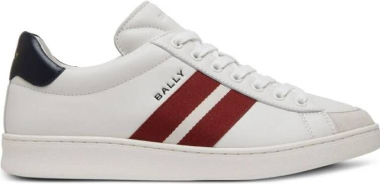 Bally Witte Leren Sneakers met Logo Gravure White Heren