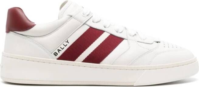 Bally Witte Leren Sneakers White Heren