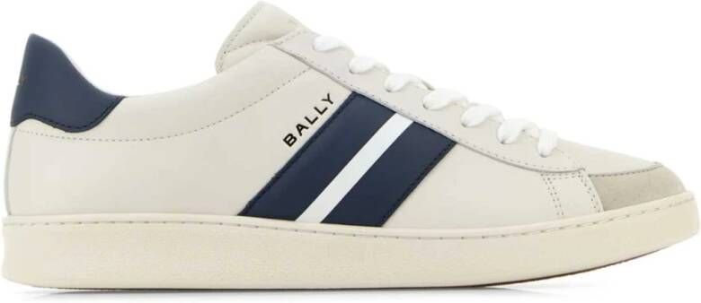 Bally Witte Leren Sneakers White Heren