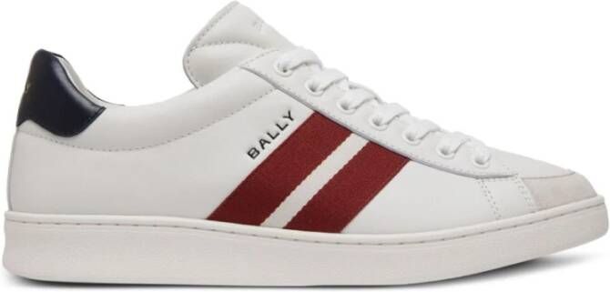 Bally Witte Veterschoenen met Logodetails White Heren