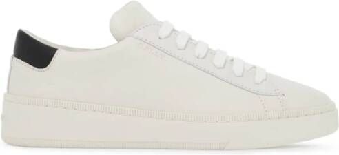 Bally Zachte Leren Sneakers Comfortabele Stijl White Heren
