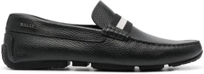 Bally Zwarte leren loafers Black Heren