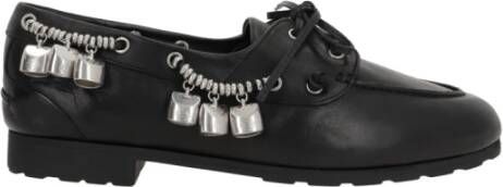 Bally Zwarte leren mocassin met zilveren bellen Black Dames