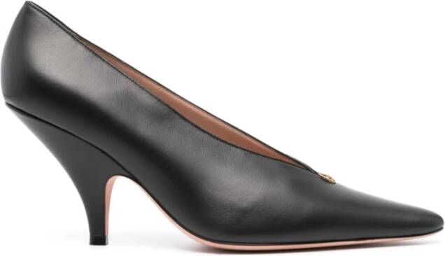 Bally Zwarte Leren Slip-On Hakken Black Dames