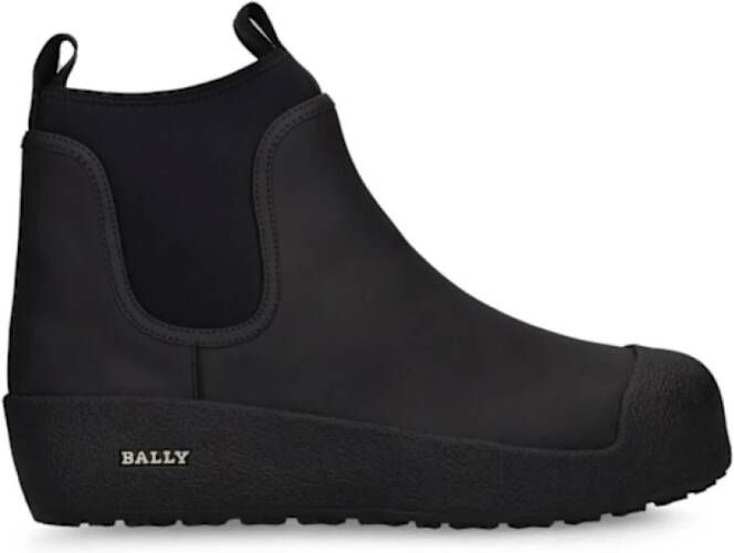 Bally Zwarte Leren Winterlaarzen Black Dames