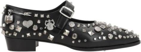 Bally Zwarte Studded Mary-Jane Flats Black Dames