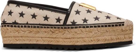 Balmain Alex espadrilles met sterrenprint Beige Dames