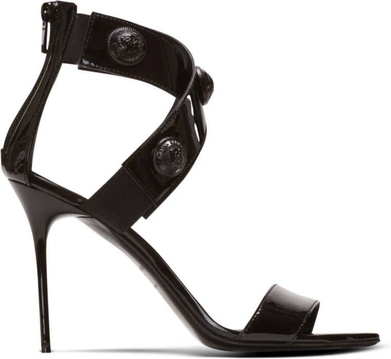 Balmain Alma Lakleren Sandalen Black Dames