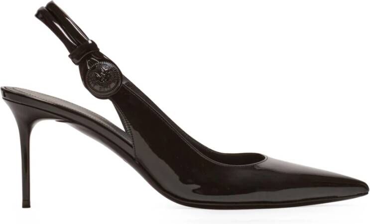 Balmain Zwarte Lakleren Slingback Pumps Black Dames