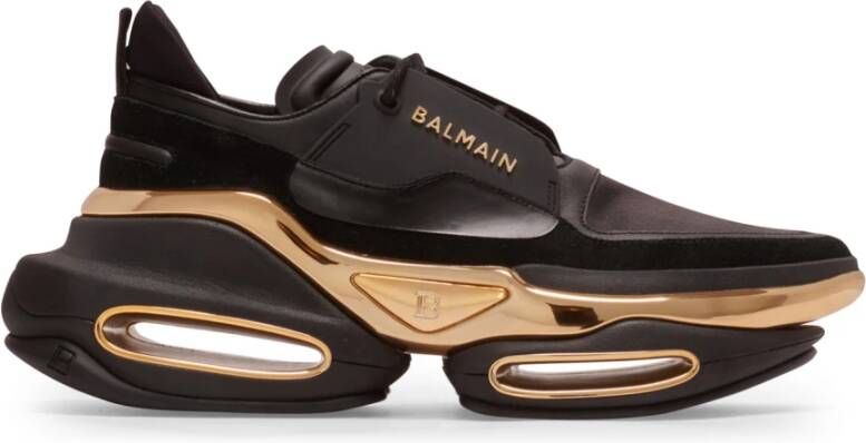 Balmain B-Bold leren sneaker Black Dames